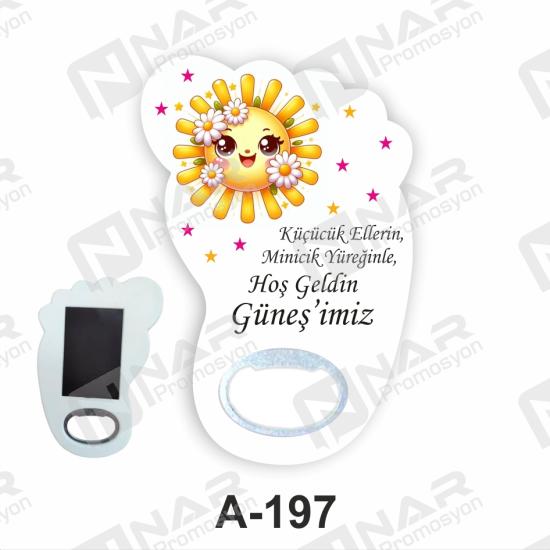 Doğum Günü Ayak Açacak Magnet - Özel Gün Sünnet, Nişan, Söz, Kına, Mevlid Hediyelik Magnetler