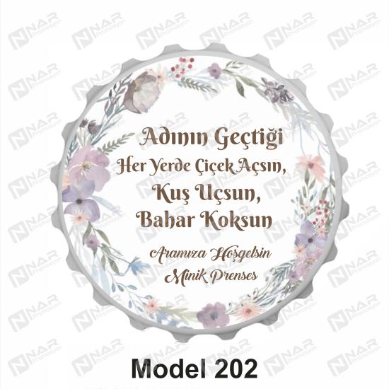 Doğum Günü 65 mm Yuvarlak  Açacak Magnet - Özel Gün Sünnet, Nişan, Söz, Kına, Mevlid Hediyelik Magnetler